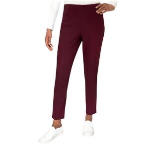 Mario Serrani Ladies' Textured Pull-On Burgundy Pants size M 8-10